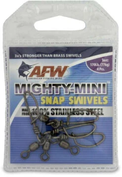 American Fishing Wire Mighty Mini Stainless Steel Snap Swivels