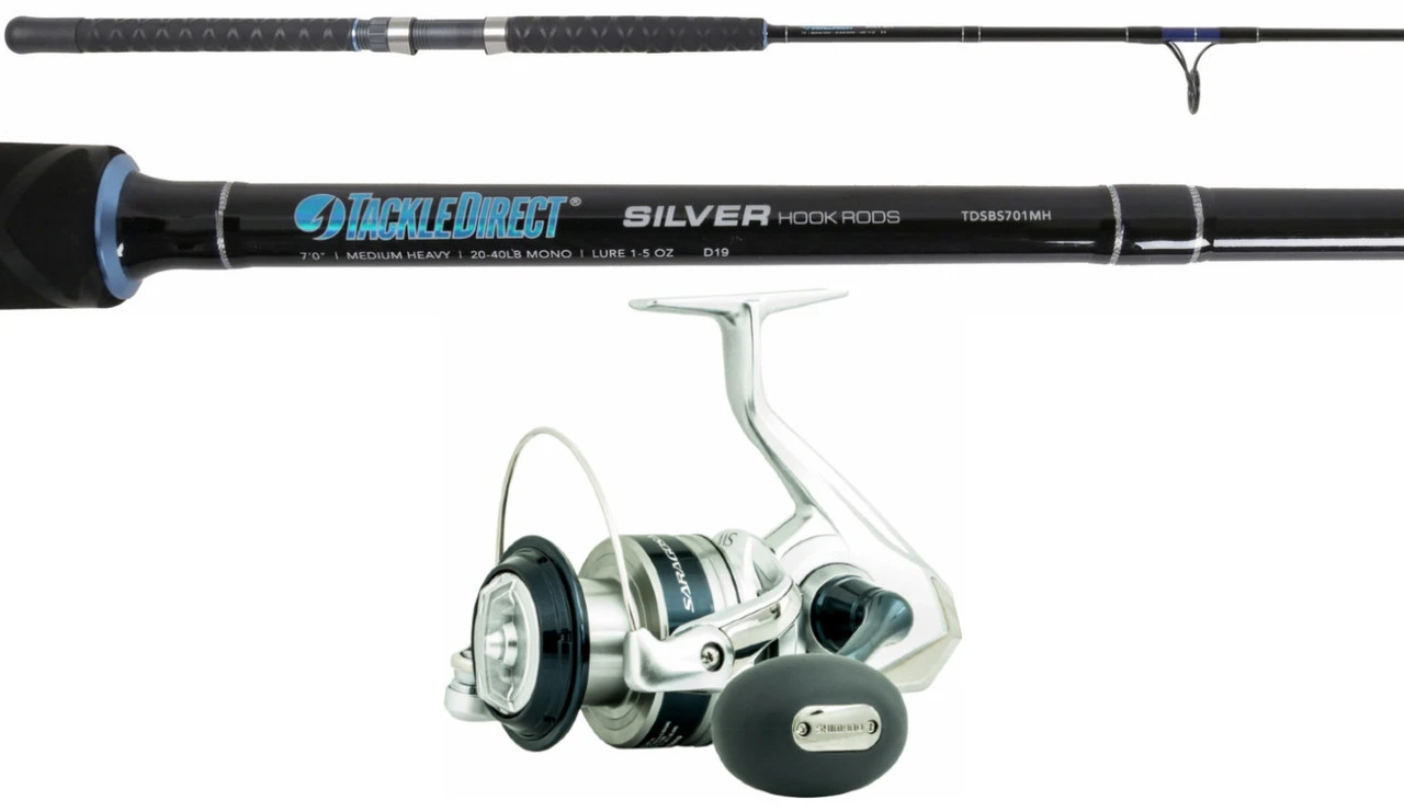 TackleDirect Silver Hook/Shimano SRG6000SWAHG Saragosa Spinning Combo 3 TackleDirect Silver Hook/Shimano SRG6000SWAHG Saragosa Spinning Combo